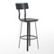 Emma and Oliver Restaurant Barstool with Wood Seat & Back and Powder Coat Frame
